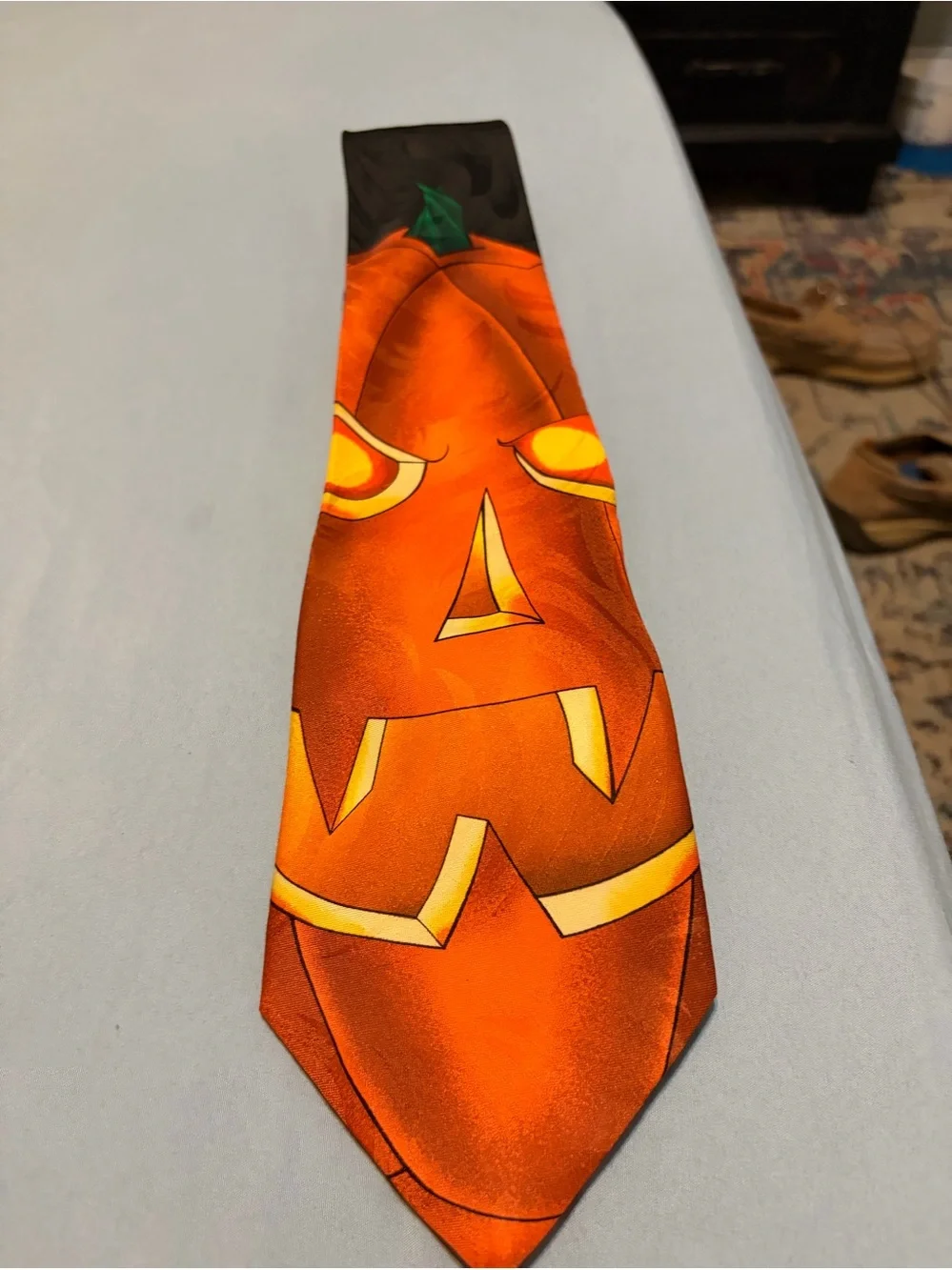 Men’s  Orange Halloween Pumpkin Tie
